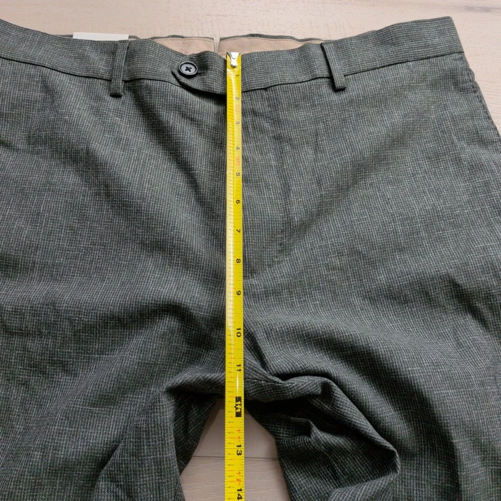NEW Banana Republic Slim Wrinkle Resistant Dress Pants Mens 34x34‎ Gray Stretch